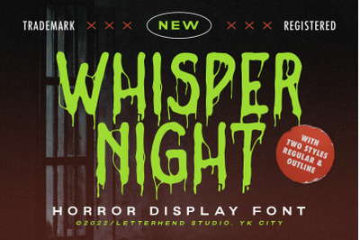 Whisper Night - Horror Display Font