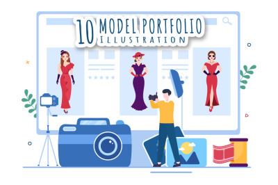 10 Model Portfolio Illustration