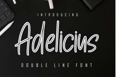 Adelicius Double Line Font