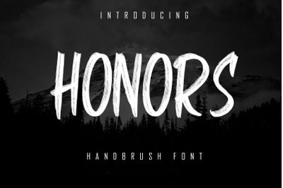 HONORS - Handbrush Font