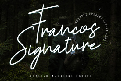 Francos Signature - Stylish Monoline Font
