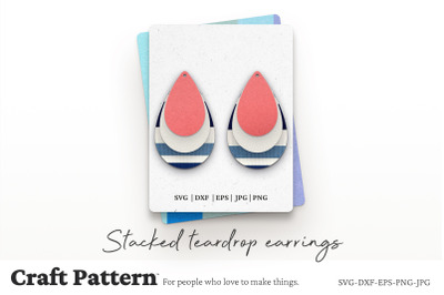 Teardrop Earrings SVG, Earring SVG, Earring Template, Laser Cut Files