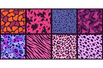 Very peri patterns. Modern colors animal fur and leather seamless prin