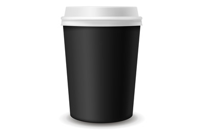 Coffee cup mockup. Realistic paper takeaway drink