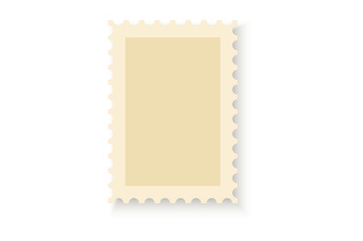 Postal frame template. Retro postmark realistic mockup