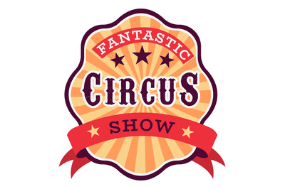 Entertainment show logo. Fairground circus vintage emblem