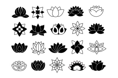 Lotus symbol. Mandala flower, water lily blossom and meditation or yog