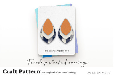 Teardrop Earrings SVG, Earring SVG, Earring Template, Laser Cut Files