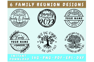 Family Reunion 2023 SVG Bundle&2C; 6 Designs&2C; Family Reunion Tree SVG