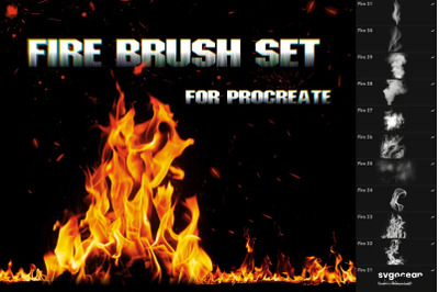 Fire and Flame Procreate Brushes