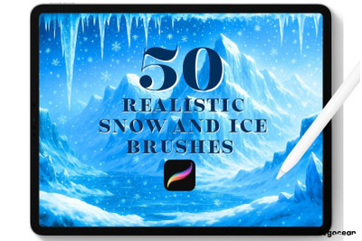 Snow and Ice Procreate Brushes