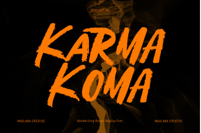 Karma Koma Handwritten Display Font