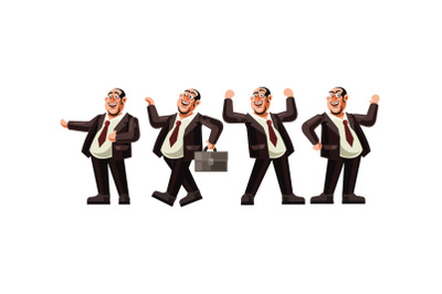 Boss Character Set Graphics Vector Illustration