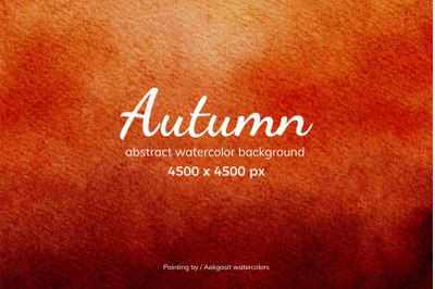 Autumn Abstract Watercolor Background