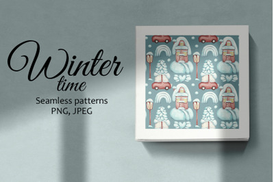 Watercolor Patterns &quot;Winter time&quot;
