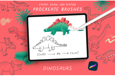 Dinosaurs - Procreate Brushes Set