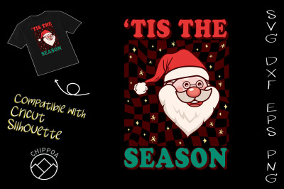 Tis the Season Santa Claus Retro