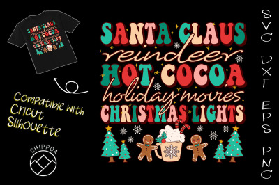 Santa Hot Cocoa Movie Christmas Lights