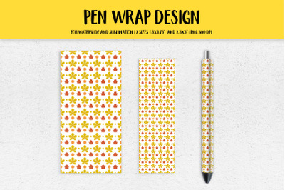 Autumn Leaves Pen Wrap Sublimation or Waterslide. Fall Pen