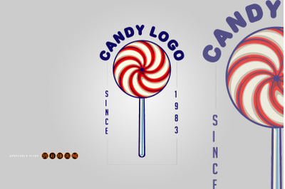 Candy sweet logo vintage svg