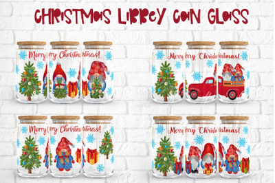 Christmas gnome libbey can glass | Can glass bundle