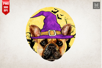 French Bulldog Witch Funny Halloween