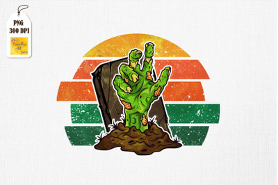 Vintage Retro Halloween Zombie Hand