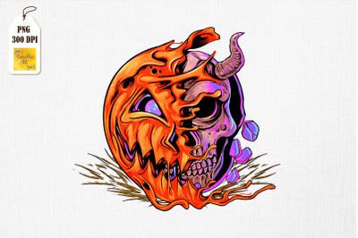 Halloween Pumpkin Skull Zombie