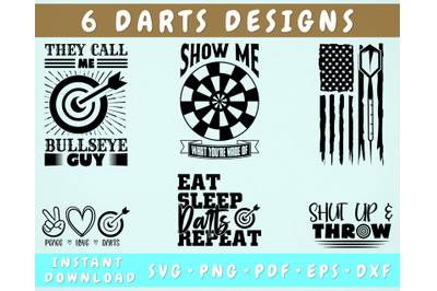 Darts SVG Bundle&2C; 6 Designs&2C; Darts Quotes SVG&2C; Darts Lover SVG