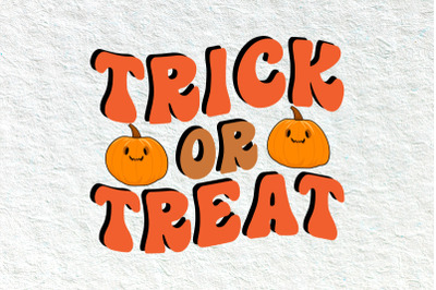Trick or Treat Retro Halloween Svg