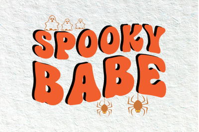 Retro Spooky Babe Halloween Svg