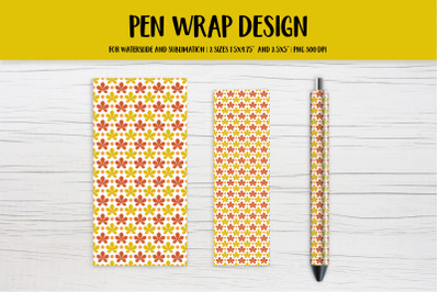 Fall Leaves Pen Wrap Sublimation Design. Epoxy Pen Wrap