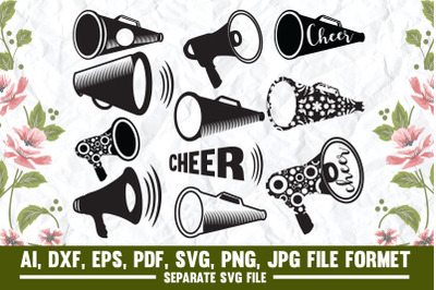 Cheer megaphone, megaphone, cheerleading, cheer, cheerleader, football