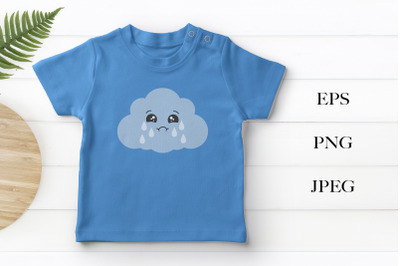 Cloud Weather for T-Shirt Design