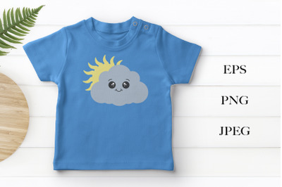 Cloud Weather for T-Shirt Design