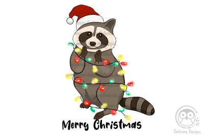 Racoon Christmas Sublimation