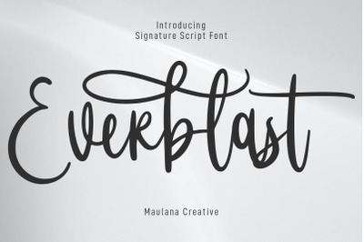 Everblast Calligraphy Script Font