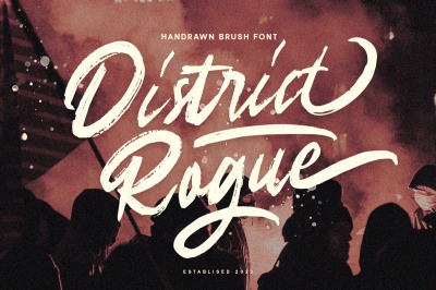 District Rogue - Handrawn Brush Font