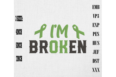 I&#039;m Ok I&#039;m Broken Invisible Illness Embroidery