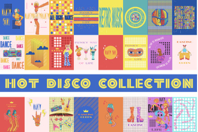 HOT DISCO COLLECTION retro posters