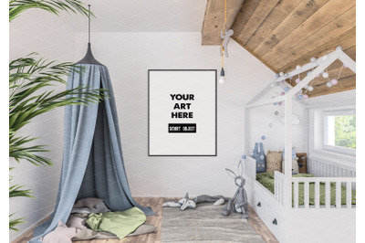 Interior scene artwork background interior mockup