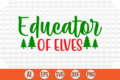 Educator of Elves svg cut file