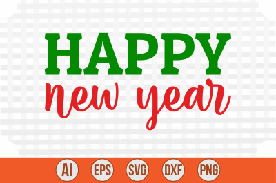 Happy New Year svg cut file