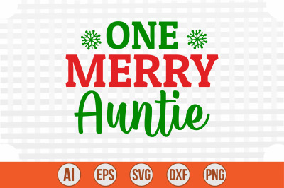 One Merry Auntie svg cut file