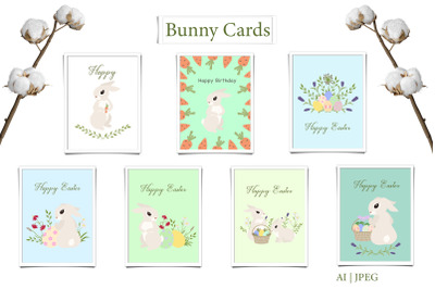 Pre-made Cards Bunny Easter