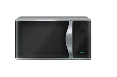 Microwave. Realistic kitchen appliance. Electronic household equipment