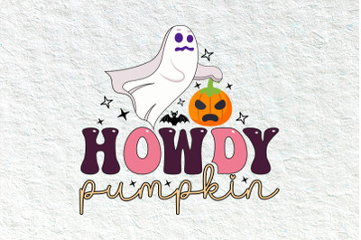 Retro Howdy Pumpkin Halloween svg