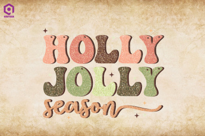 Holly Jolly Season Retro Christmas