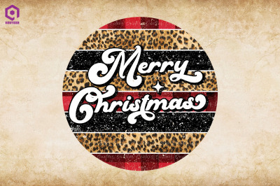 Merry Christmas Leopard Buffalo Plaid