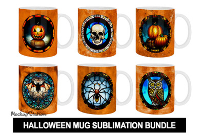 Halloween Mug Sublimation Bundle | Fall Mug Wrap PNG
